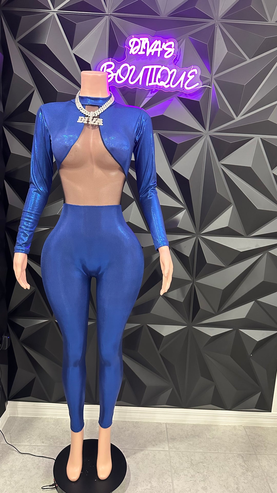 Royal Blue with Glitter Jumpsuit